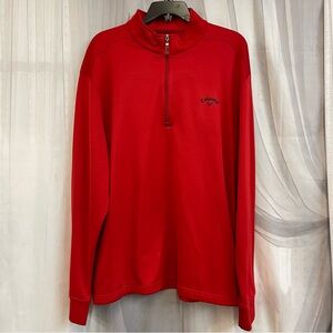 Trending Quarter Zip Callaway Men's Bold Red Zip-Up Sweater Layer Fitsbyconner